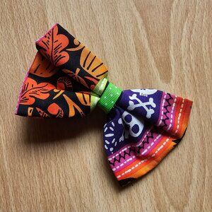 Skull Halloween Clip-On Hair Bow | Women's Hair Bow | Children's Hair Bow